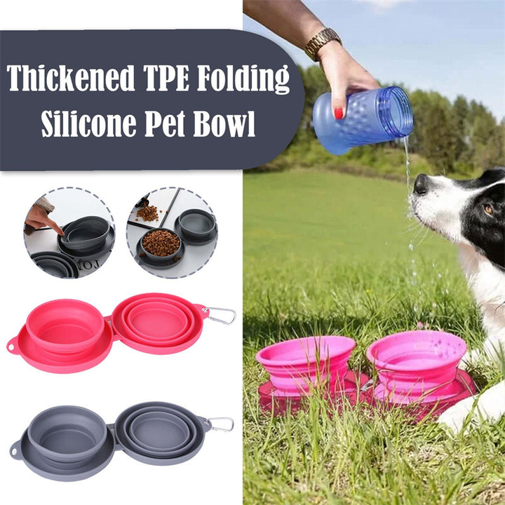 Foldable Dog & Cat Bowl – Portable Travel Feeding Dish