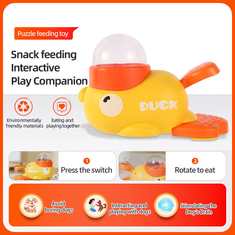 Duck Dog Puzzle Feeder – Interactive Treat Dispenser Toy
