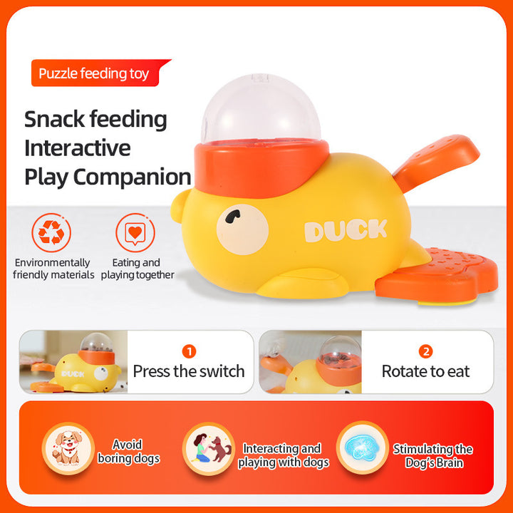 Duck Dog Puzzle Feeder – Interactive Treat Dispenser Toy