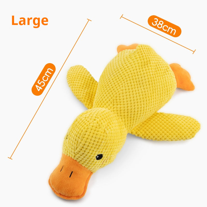 Calming Duck Plush Dog Toy – Squeaky Chew & Pillow