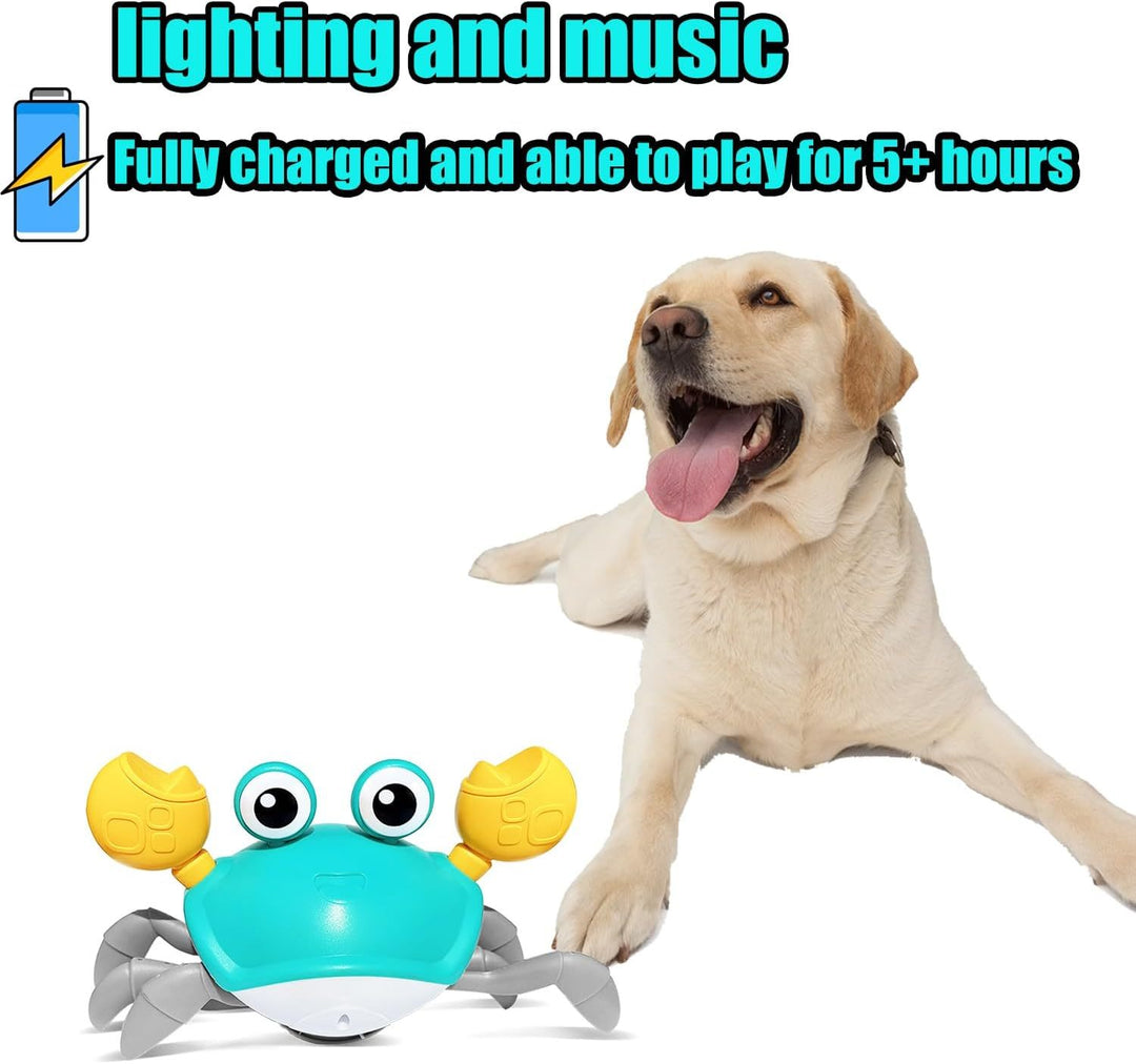 Crawling Crab Dog Toy - Interactive Escaping Crab Dog Toy With Obstacle Avoidance Sensor