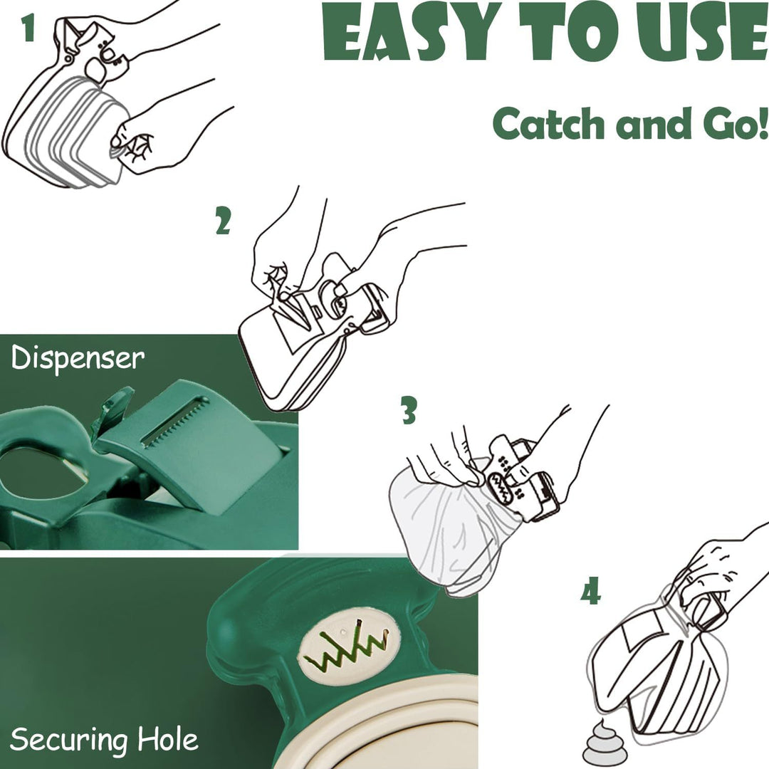 Portable Dog Poop Scooper with Bag Holder - Expandable Clip Type Waste Scooper
