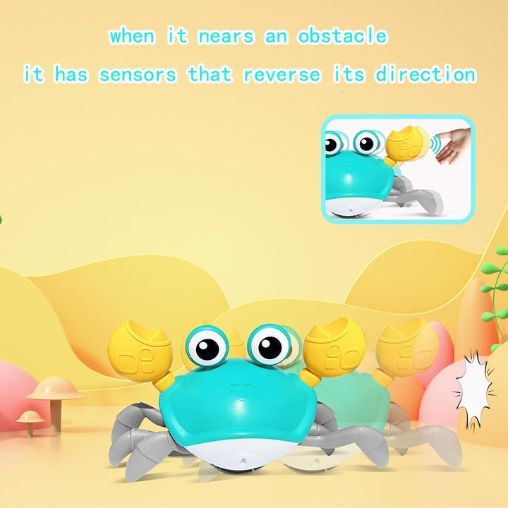 Crawling Crab Dog Toy - Interactive Escaping Crab Dog Toy With Obstacle Avoidance Sensor