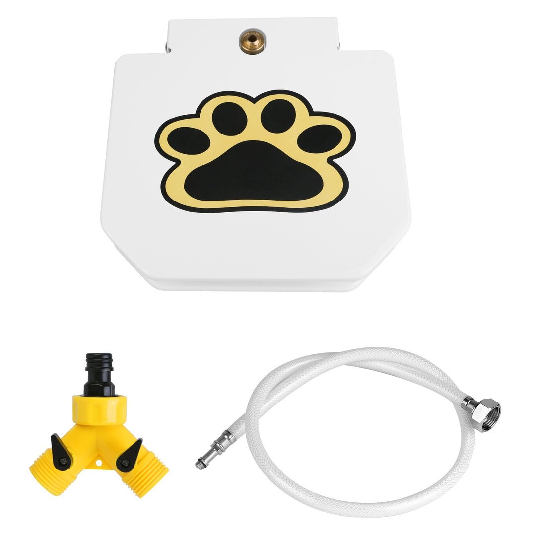 Dog Water Fountain Outdoor Step-On Pet Water Dispenser with Paw Pedal | Self-Activated Drinking Sprinkler for Dogs