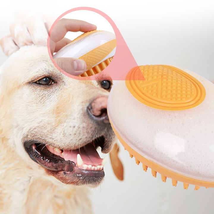 2-in-1 Dog & Cat Bath Brush Silicone Pet Grooming Massage