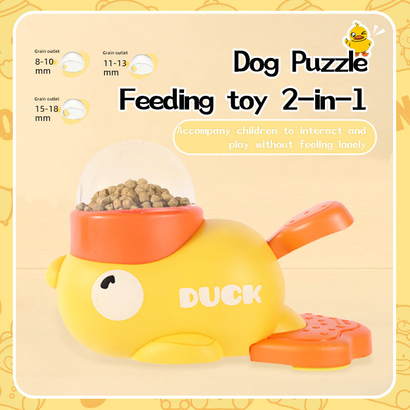 Duck Dog Puzzle Feeder – Interactive Treat Dispenser Toy