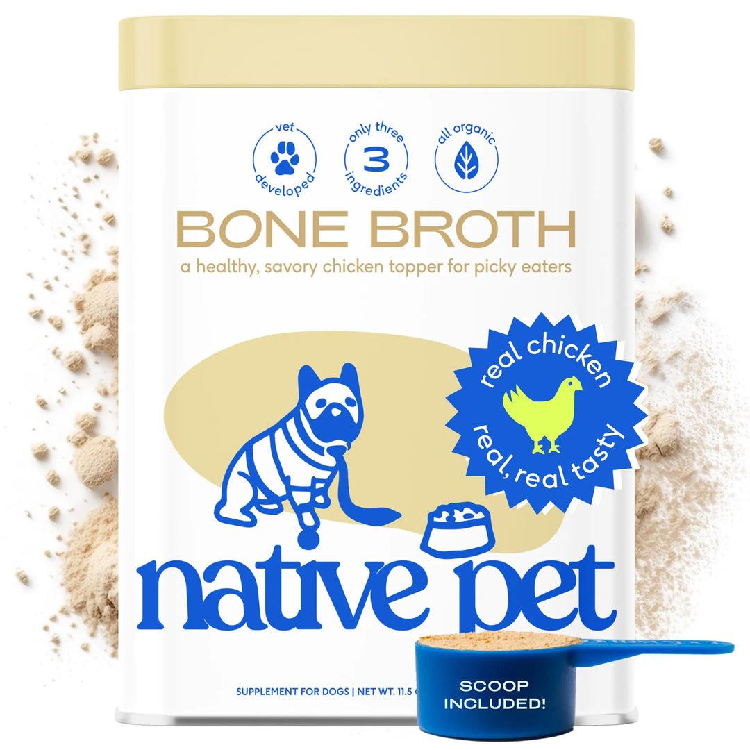Native Pet Bone Broth Powder for Dogs & Cats – 11.5 oz