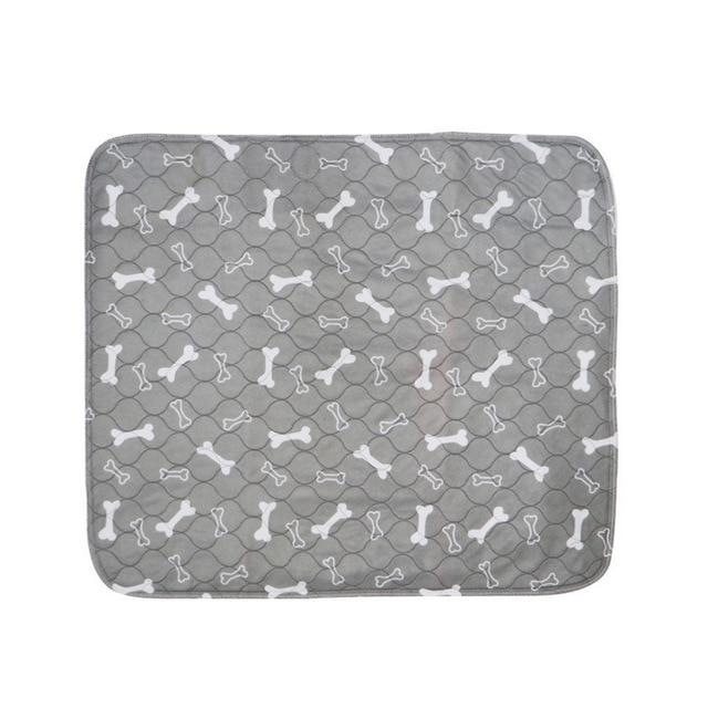 Gray mat with white bone pattern on a white background