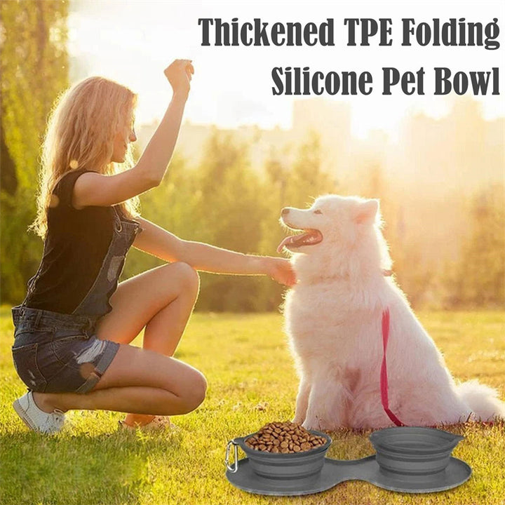 Foldable Dog & Cat Bowl – Portable Travel Feeding Dish