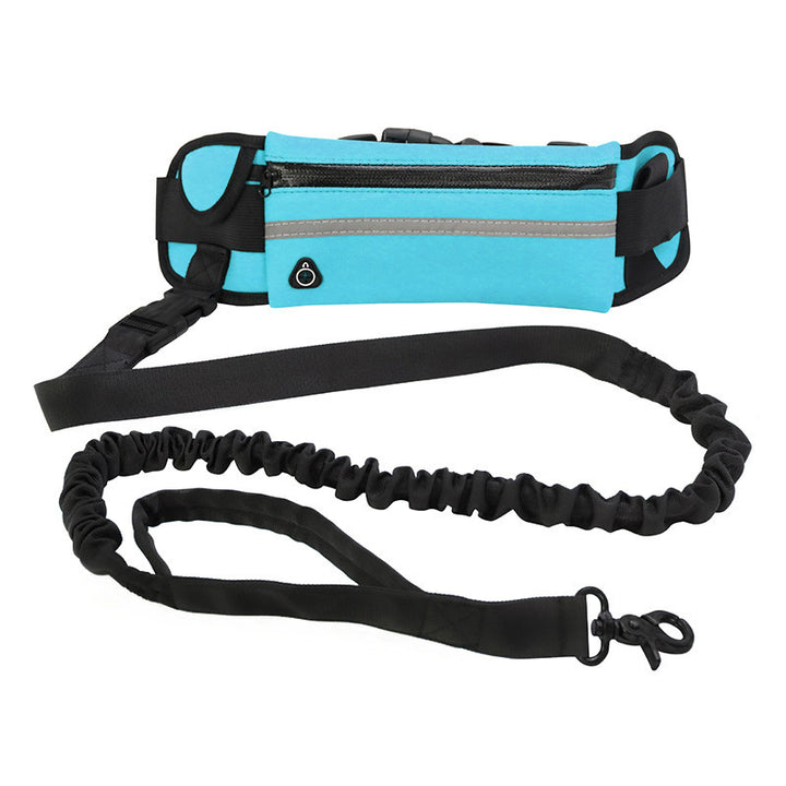 Hands-Free Dog Leash with Belt, Pocket & Bottle Holder