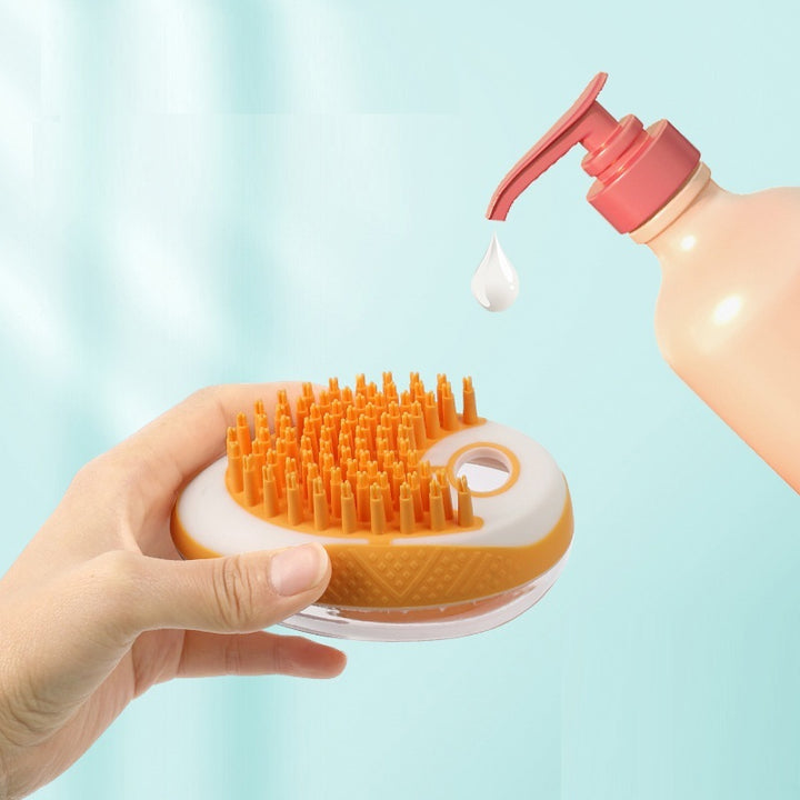 2-in-1 Dog & Cat Bath Brush Silicone Pet Grooming Massage