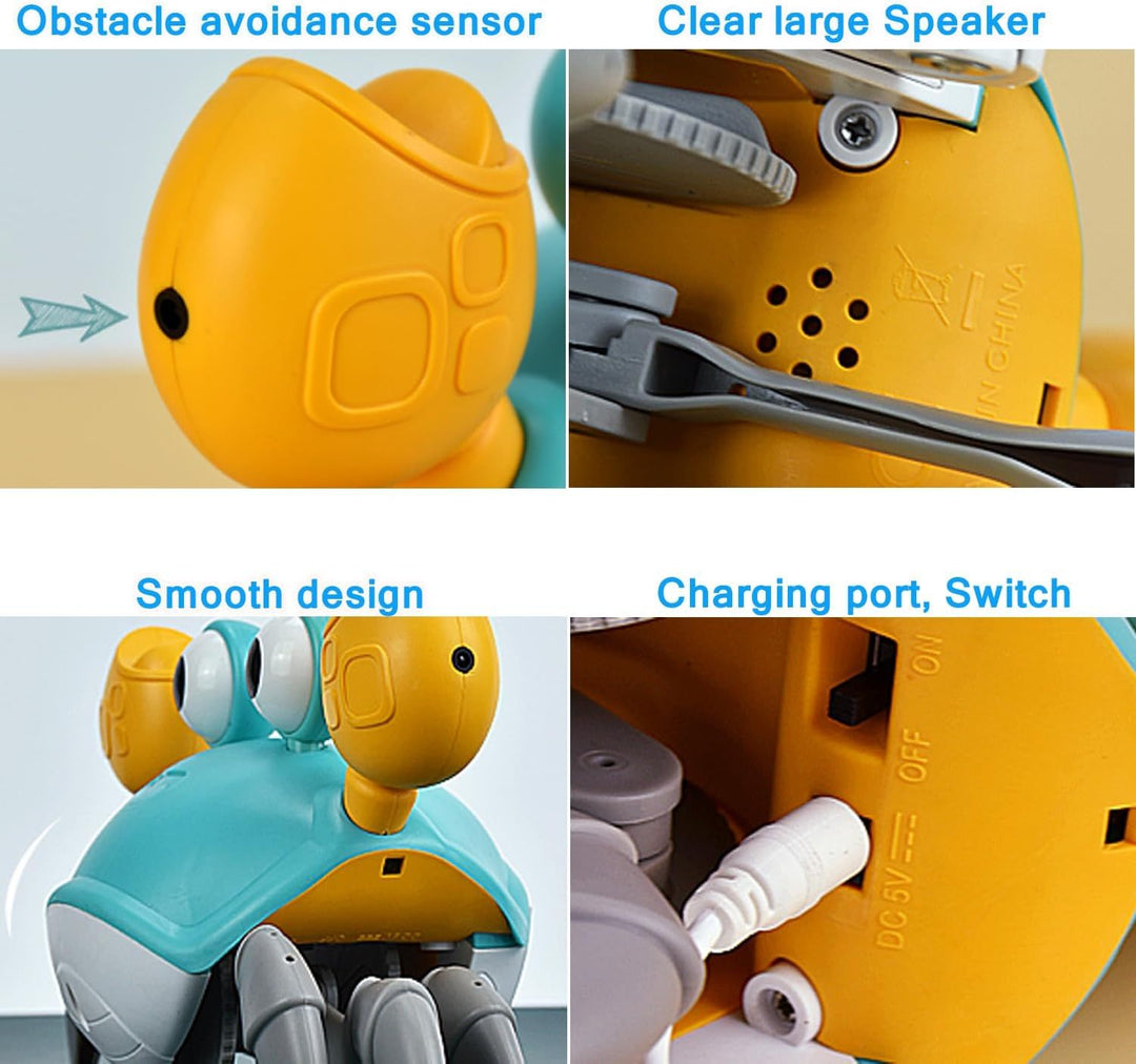 Crawling Crab Dog Toy - Interactive Escaping Crab Dog Toy With Obstacle Avoidance Sensor